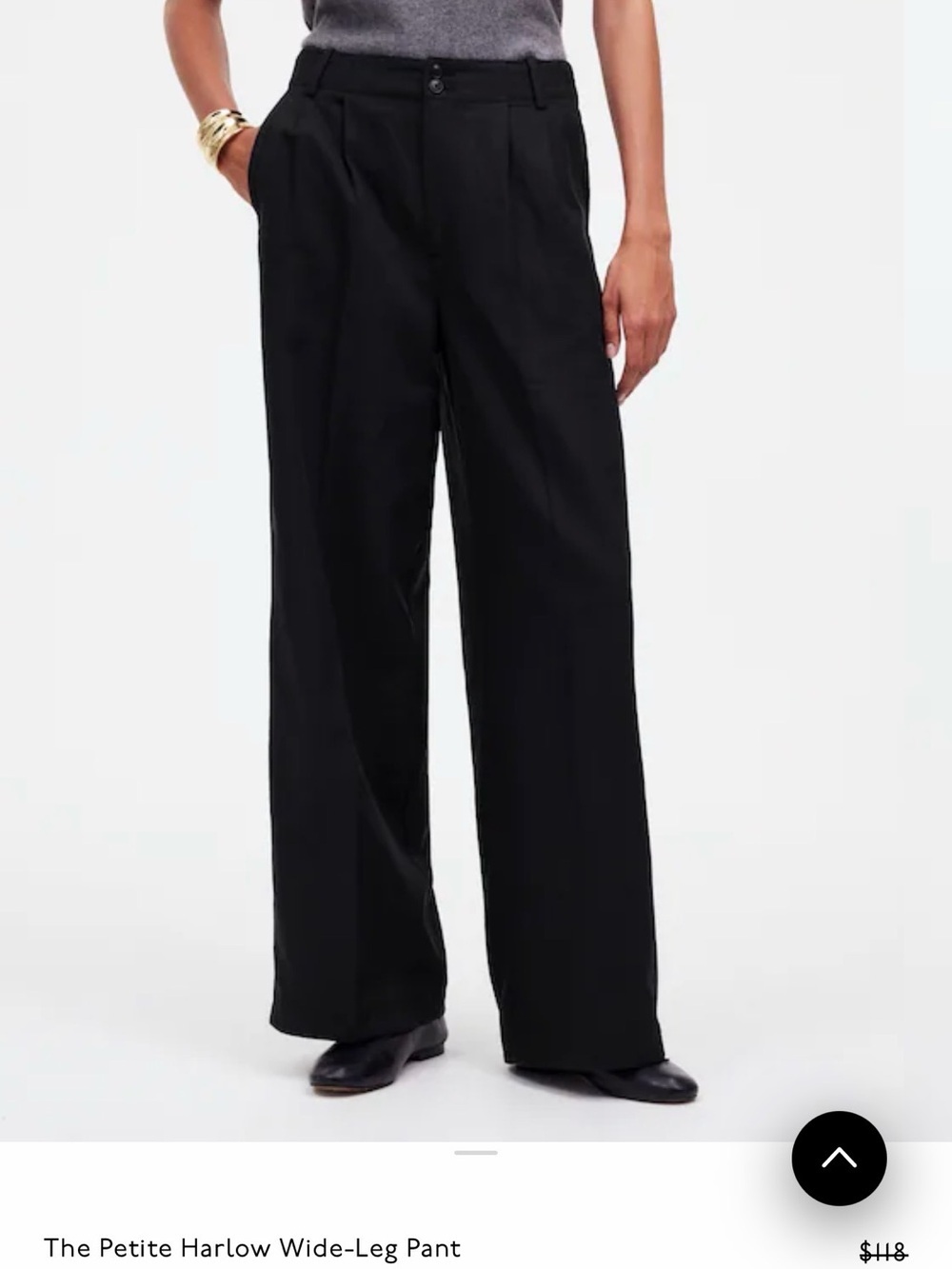 Madewell Black Wide-Leg Trousers